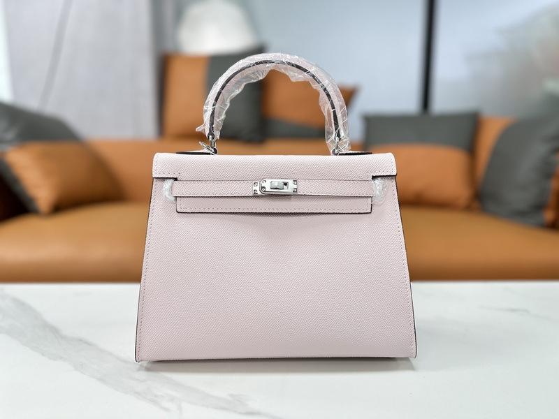 26 New Genuine Leather Women's Bag Palm Pattern Mini 22CM25 Silver Buckle Handbag Single Shoulder Diagonal Cross-border