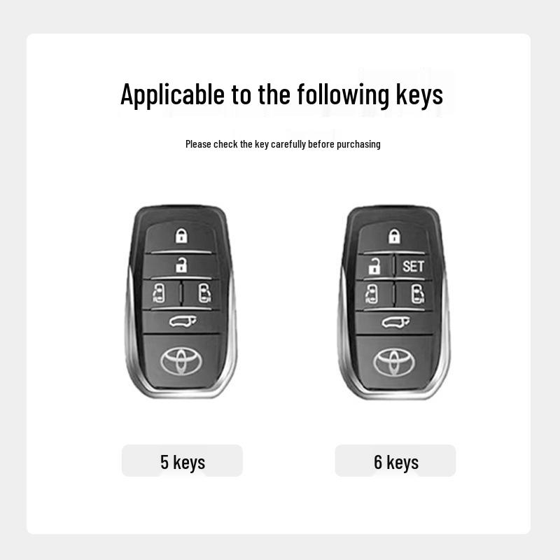 Toyota Sienna Key Case: Compatible with 24 Models, Granvia, Alphard, Vellfire Metal Shell Buckle