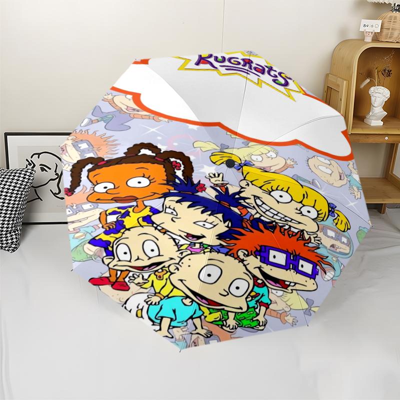 Rugrats Theme Automatic Umbrella, Lightweight & Portable, 8 Rib, Perfect for Outdoor Travel, Birthdays, Christmas, Gifts.