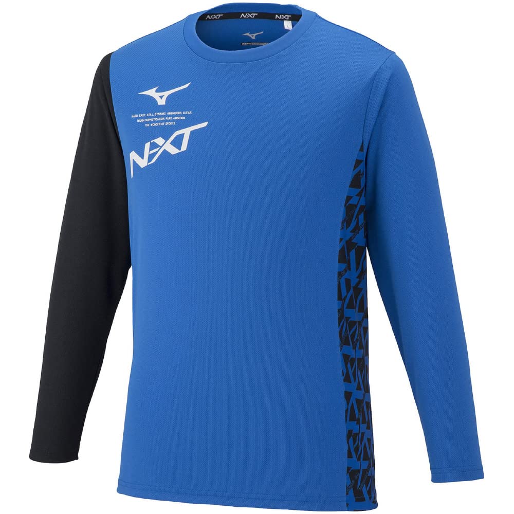 

Mizuno Training Wear Long Sleeve UPF Slim Peace Blue x Size S N-XT T-Shirt, 15, Fit, 32JA2740, Black,