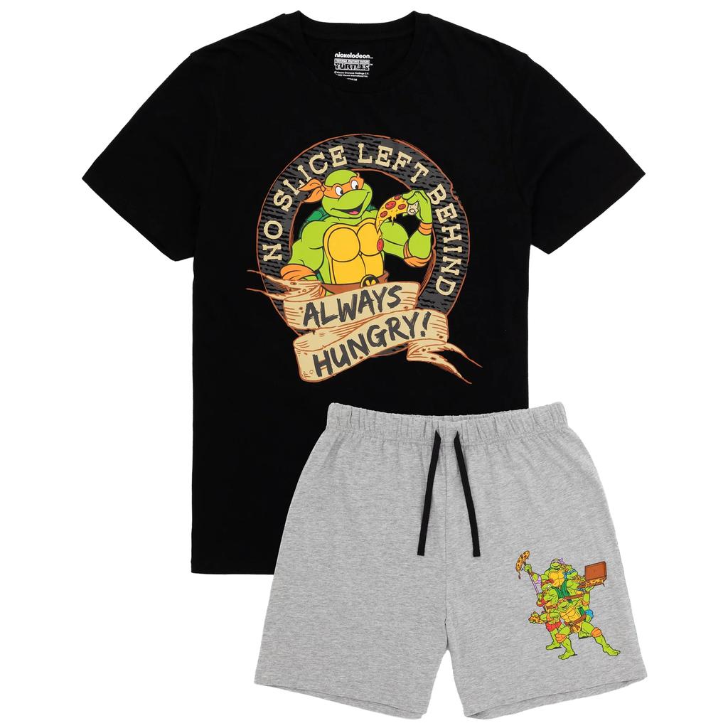 Teenage Mutant Ninja Turtles Mens Always Hungry Short-Sleeved Short Pyjama Set