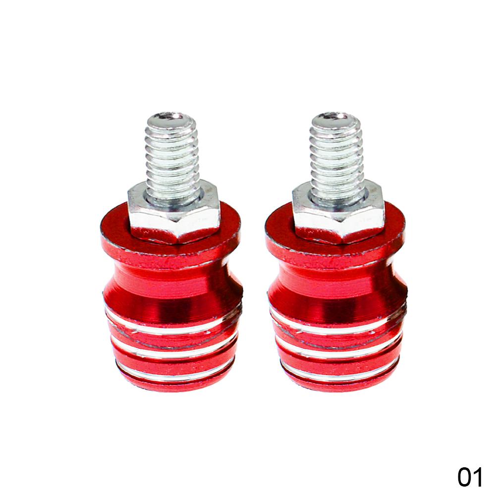 

2 шт. 5 мм алюминиевые винты для подставки для мотоцикла, катушки для маятника, слайдер, подставка, винт, аксессуар для маятника для Yamaha Honda Suzuki Kawasaki красный
