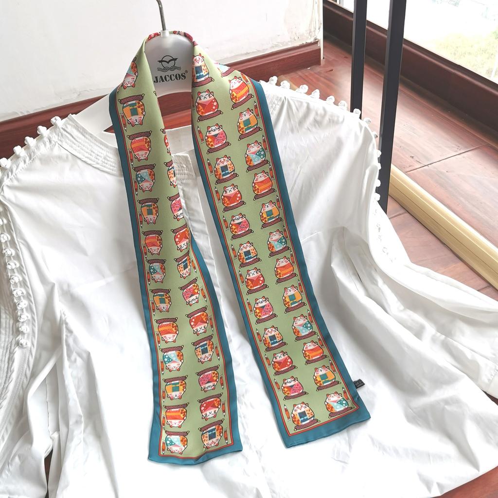 Hair Band Women Tie Hair Silk Scarf Silk Ribbon Headgear Internet Celebrity New Streamer French Long Silk Scarf Small Scarf Hair Strap