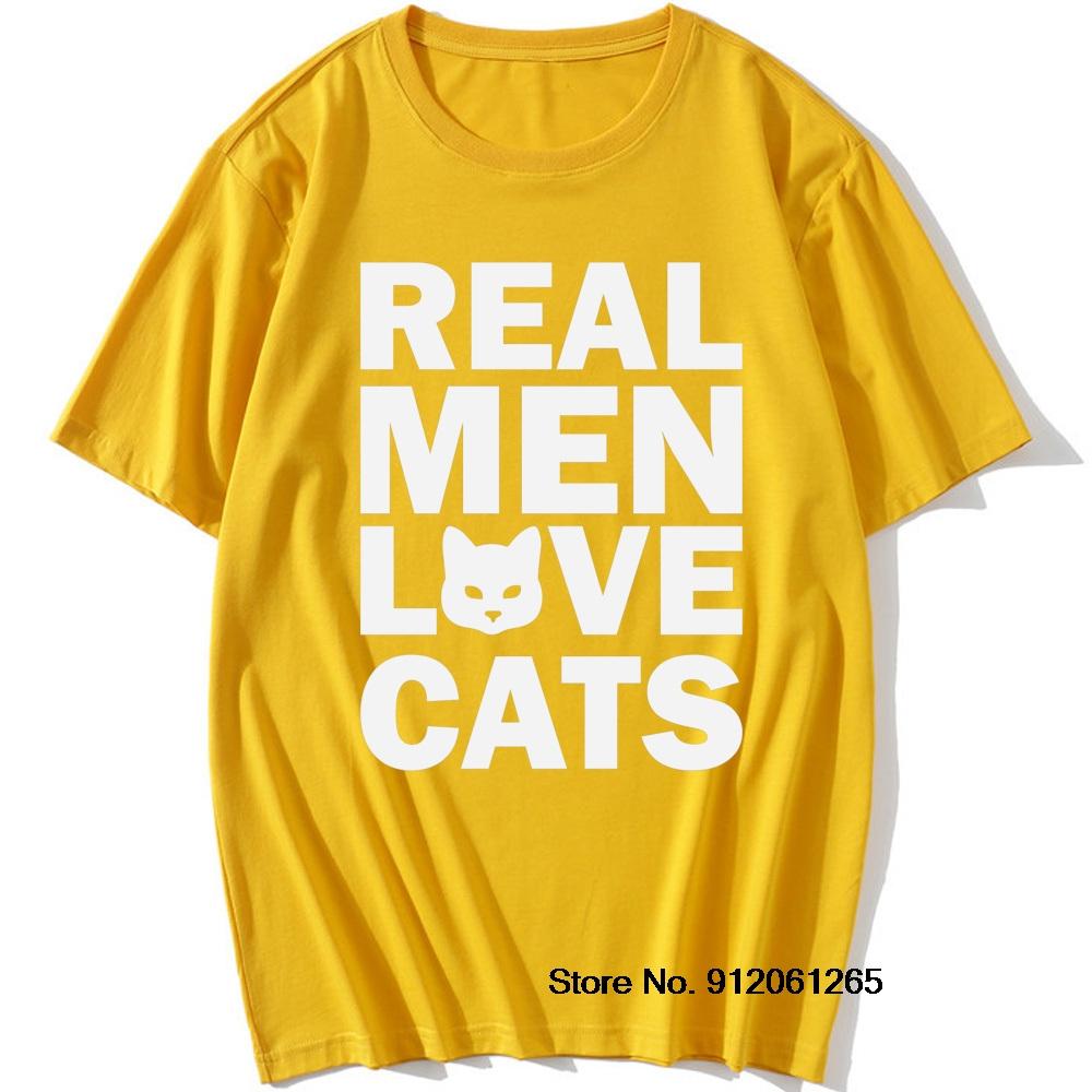 Real Unisex Love Cats Animal T Shirt Vintage Cats Lover Tshirt Cotton Tshirts Cool Daddy Mother Gift Oneck Short Sleeve Tops Tees