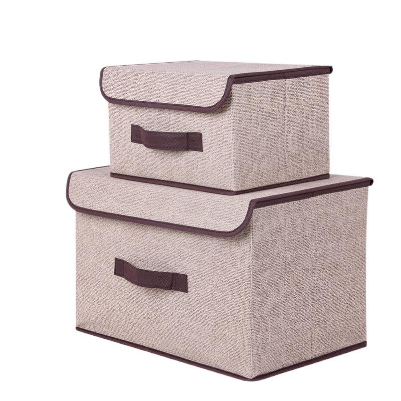 Fabric foldable non-woven dustproof storage box, linen cotton underwear storage box, toy clothing storage box, finishing box