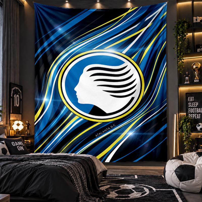 Wandbehang Tapisserie Atalanta FC Druckstoff für Wohnzimmer Schlafzimmer Heimdekoration