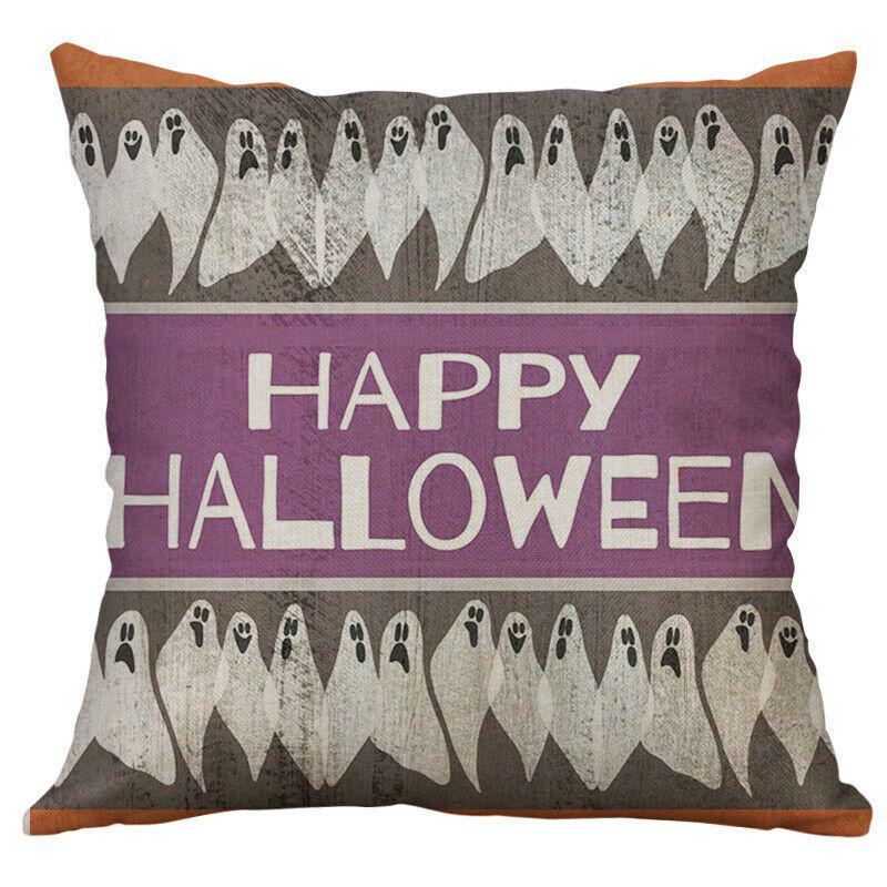 Vibrant Halloween Animal Print Cushion Cover Cotton Linen Pillow Case For Festive Home Decor