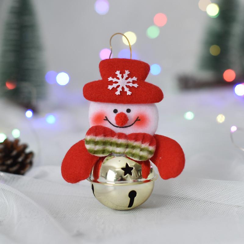 Pendant Christmas Tree Decorations Santa Claus Snowman Elk Bear Bell Ornaments