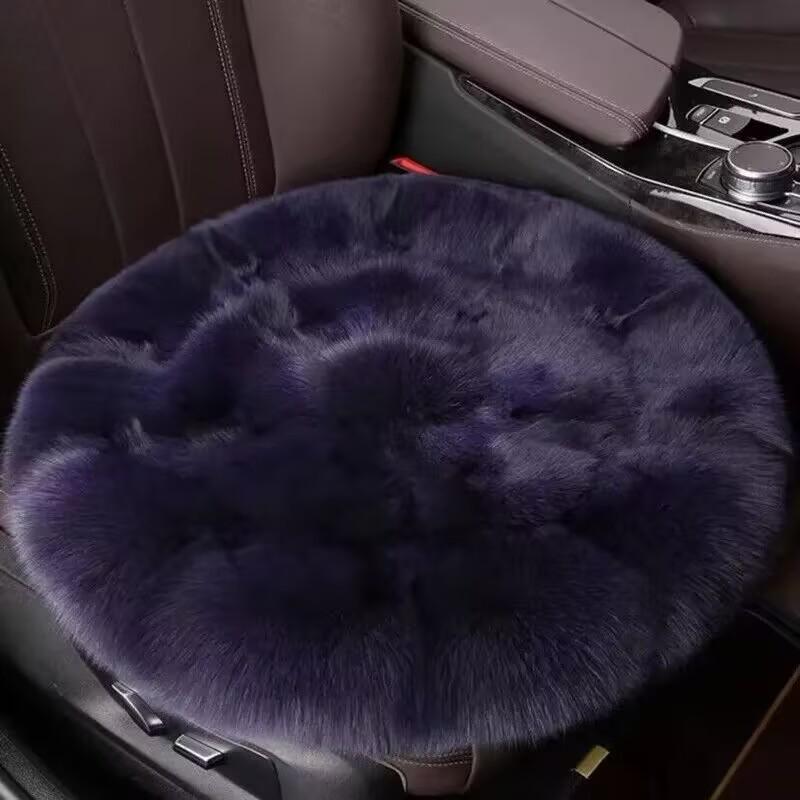 

Luxury Fox Fur Car Seat Cushion - Three-Piece Plush Set for Autumn and Winter