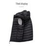 Men's Lightweight Down Vest - Sleeveless, Stand Collar, Short Style, Warm White Duck Down, Autumn/Winter Collection.