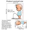 Self-adhesive Toilet Decals Easy to Scrub Bowl Lid Art Mural Children Pee Sticker  Children's Room