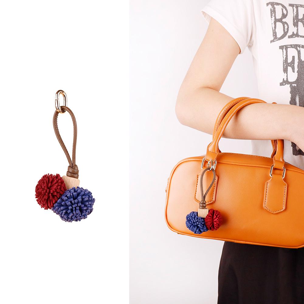Zhang Yuanying Bayberry Ball Charm - Handmade Woven Bag and Shoe Ornament Keychain
