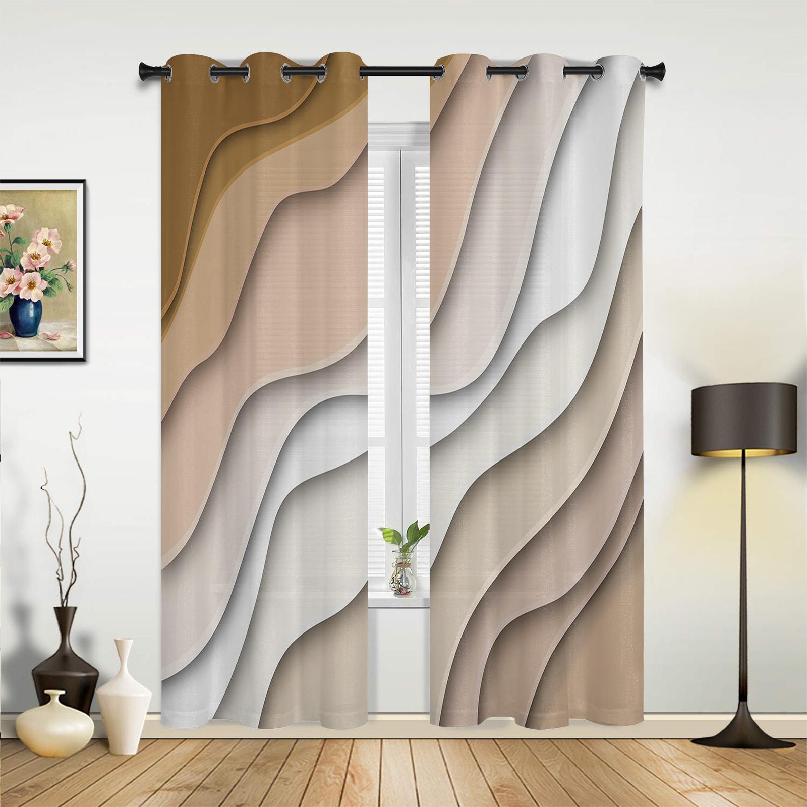 Rideaux de fenêtre dégradé vert sauge gris pour chambre à coucher, salon, cuisine, chambre d'enfants, décoration d'intérieur moderne 135W x 60H(cm) x1