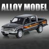 1/32 Toyota Hilux Pickup Alloy Car Model Diecasts Metal Off-road Vehicles Car Model Sound and Light Simulation Collection Kids Toy Gift