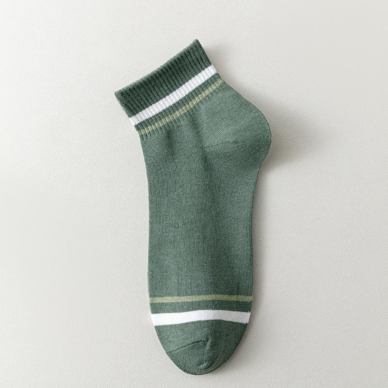 

5/10 пар Удобные Повседневные Весенне-летние Носки Мужские Короткие Носки Зеленые Универсальные Носки в Стиле Инс Буква М Мужские Носки Полосатые Повседневные Спортивные Носки 5 Pairs