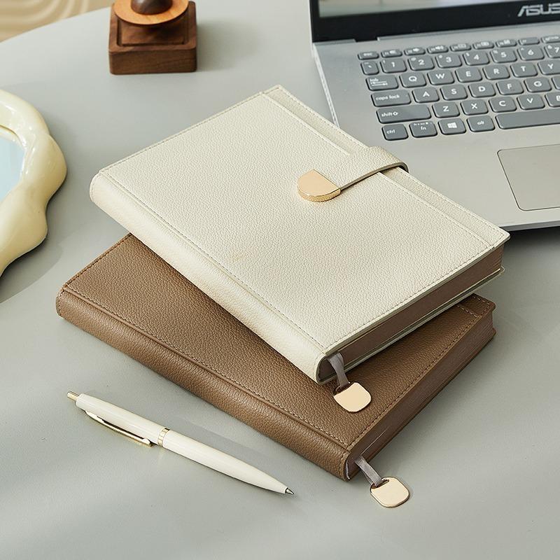 1/2pcs A5 Notebook Business Office Memo Pad  Multi-functional Memo Pad Suitable for Work Meetings and Diary Recording marrone