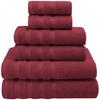 Hochwertiges Superweiches Hochabsorbierendes Luxus Gewebtes Dobby-Rand 6-teiliges 100% Baumwolle Handtuchset Umweltfreundlich Schnelltrocknend OEKO-TEX