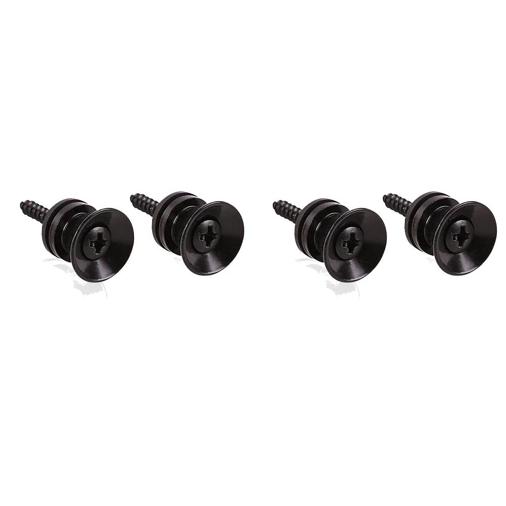 2pcs Guitar Pegs for Acoustic Electric Bass Ukulele Guitar Strap Buckle Lock Pins Metal Guitar Strap Buckle Button