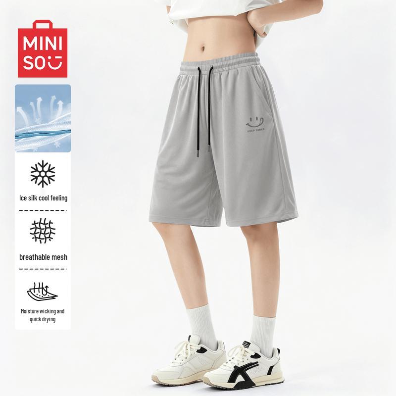 MINISO Men s Quick-Dry Breathable Summer Sports Shorts 2XL светло-серый