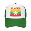 Custom Myanmar Flag Baseball Cap Women Unisex Personalized Breathable Trucker Hat Outdoor Snapback Dad Hats