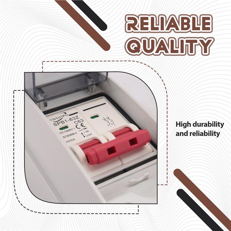 Feb.Solar Panel Disconnect Switch, 63A DC 1000V Breaker Box PV Disconnect Switch With IP65 Waterproof Box