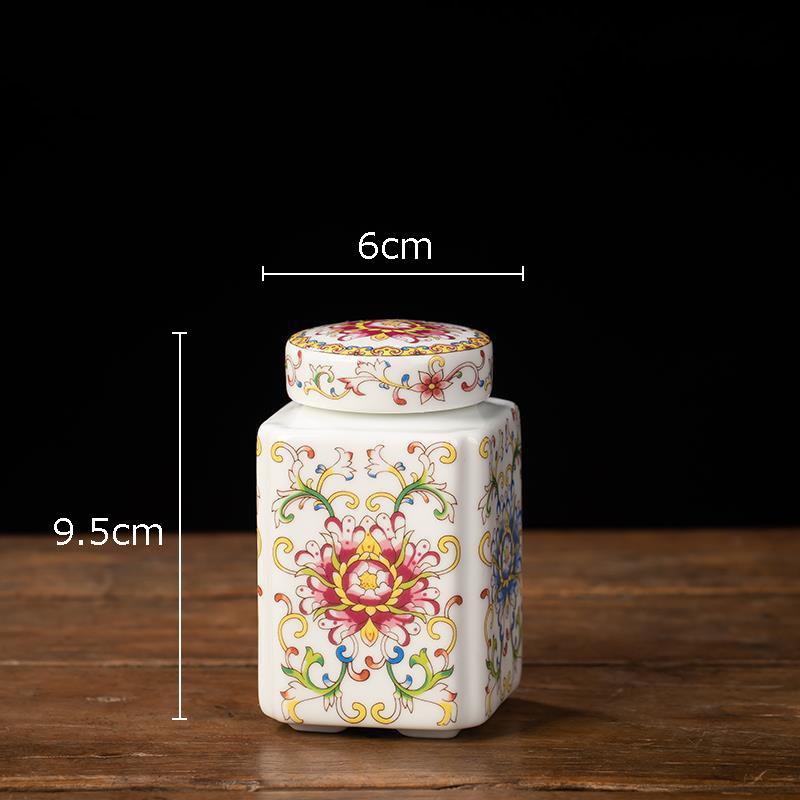 Blau-weiße Porzellan-Teedose Keramik-Tee-Organizer-Box Aufbewahrungsgläser Schreibtischdekoration Teeglas Kaffeebehälter Teedose