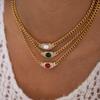 Vintage 18K Gold with Diamond Smile Moon Pendant Necklace Jewelry
