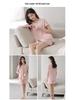 Lyocell Women's Summer Short Sleeve Pajama Set with Chest Pads - Casual Plus Size Home Wear