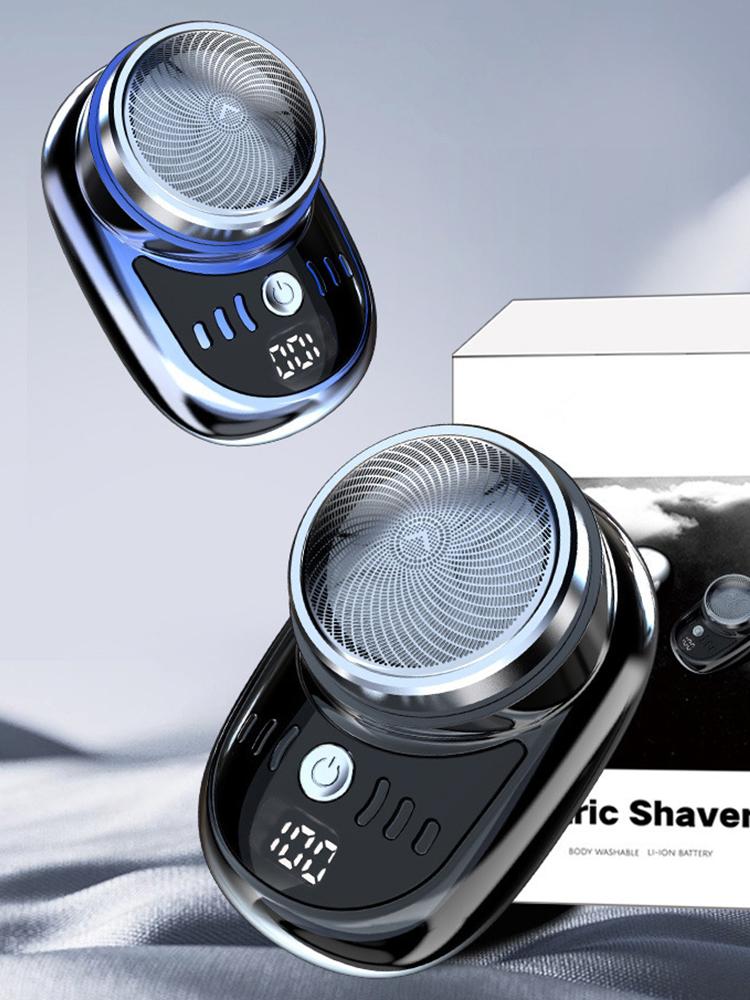 Erkekler İçin Mini Elektrikli Seyahat Tıraş Makinesi USB Şarjlı Ağrısız Kablosuz Düzeltici Dijital Ekranlı Yıkanabilir Cep Boyu Taşınabilir Tıraş Makinesi