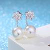 Zhao Liying Guochao Silver Plated Snowflake Earrings - Two Styles In One