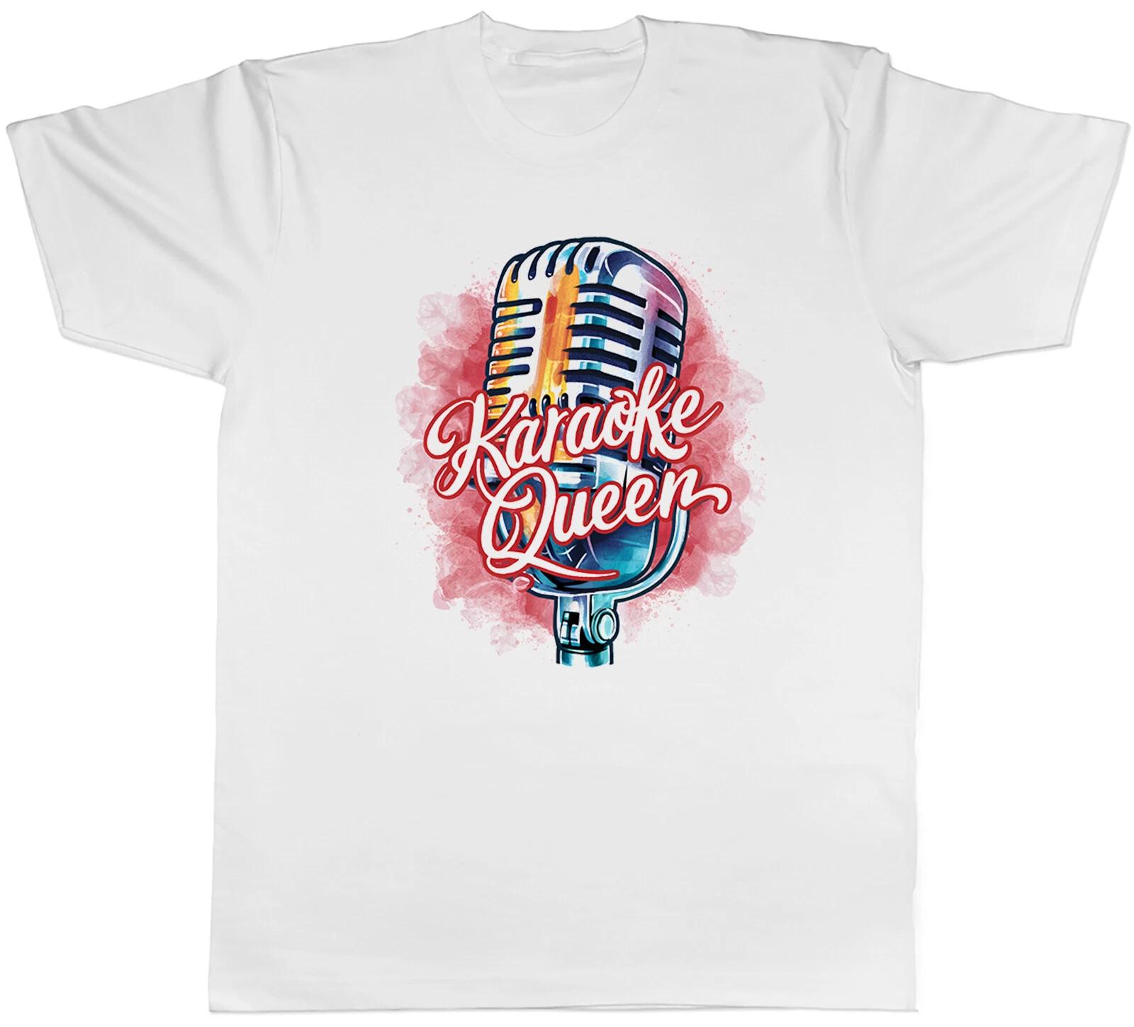 Karaoke Queen Mens T-Shirt Microphone Sing Singer Lyrics Tee Gift XXXXL