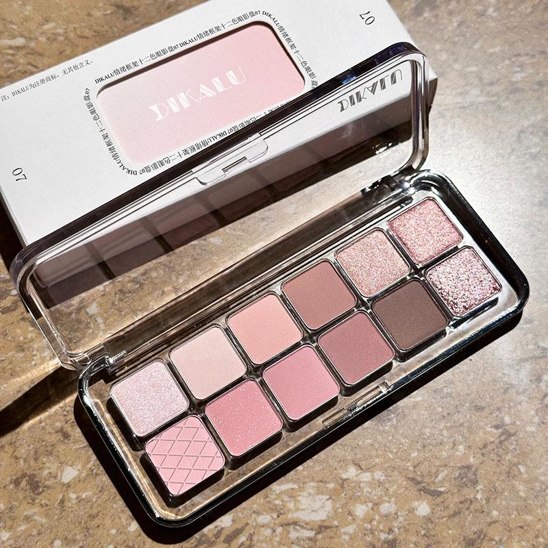 DIKALU Little Begonia 12-Color Eyeshadow Palette - 2025 Shimmer Edition