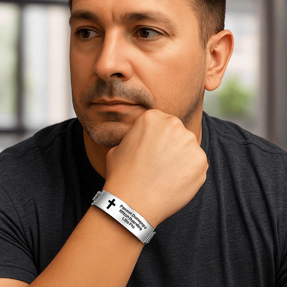 Stainless Steel/PVC Inspirational Quotes Braclets Adjustable Bible Verse Bracelet  for Men Women