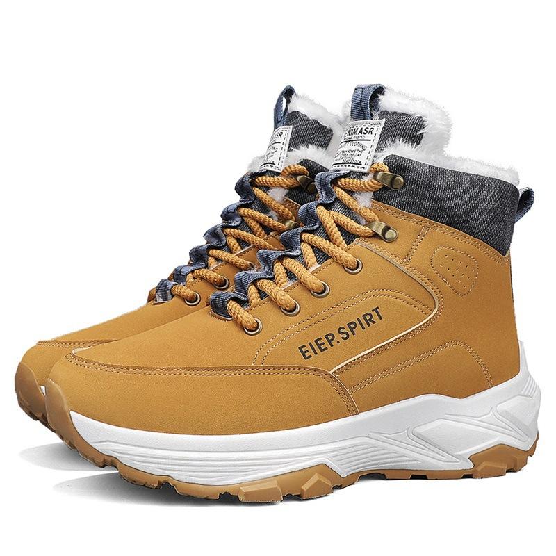 

Высокие ботинки Мартин, флисовые, теплые, рабочие ботинки, зимние, для тепла ног, мужская обувь, модная обувь, уличные, британские, для хайкинга 44 верблюд