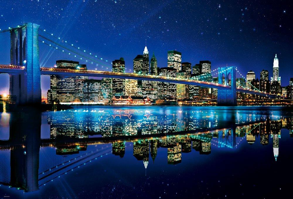 

1000-piece Luminous Jigsaw Puzzle New York Night View (49x72cm)