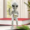 Alien Figurine Alien Drinking Beer Resin Sculpture Ornament Small Figure Ornament for Bedroom Bookshelf Office Entryway Home