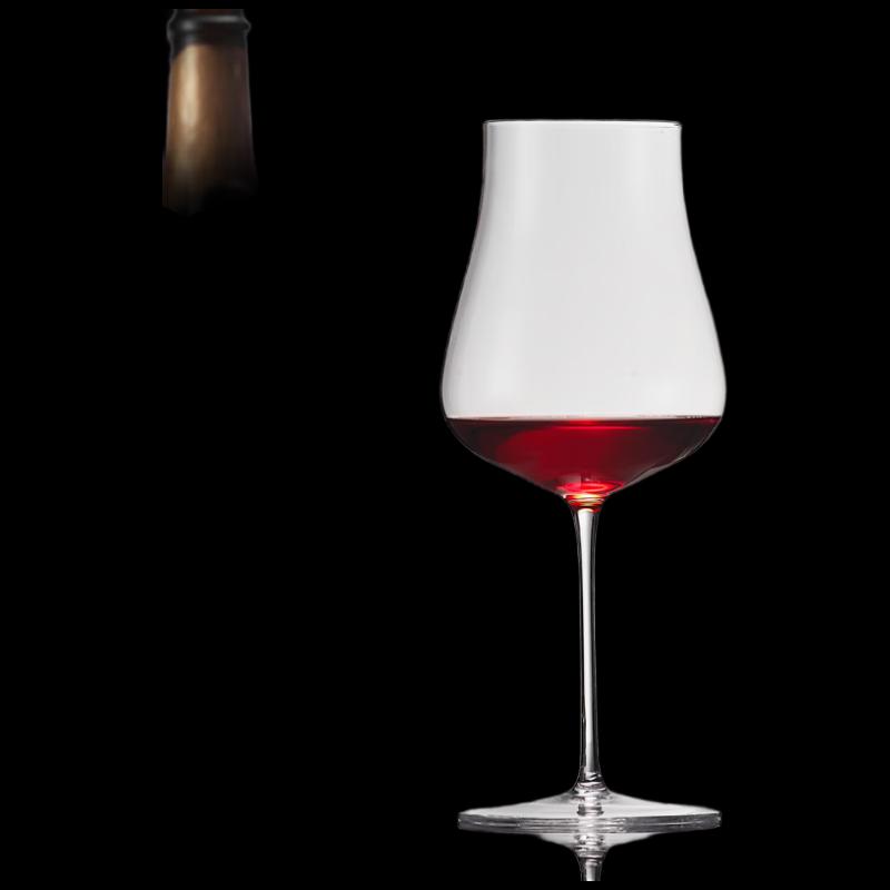 Handmade Artificial Crystal Burgundy Wine Glass and Decanter Set