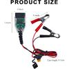 OBD2 Car Memory Saver Protection Connector, 12V Vehicle ECU Emergency Power Supply Cable with 2 Alligator Clips, OBD II Digital Display Automotive