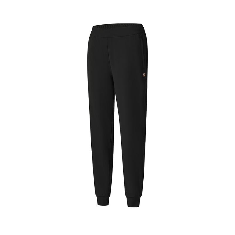 Fila Fitness Casual Versatile Simple Breathable Knitted Sports Pants Women Bottoms A11W531612F-BK