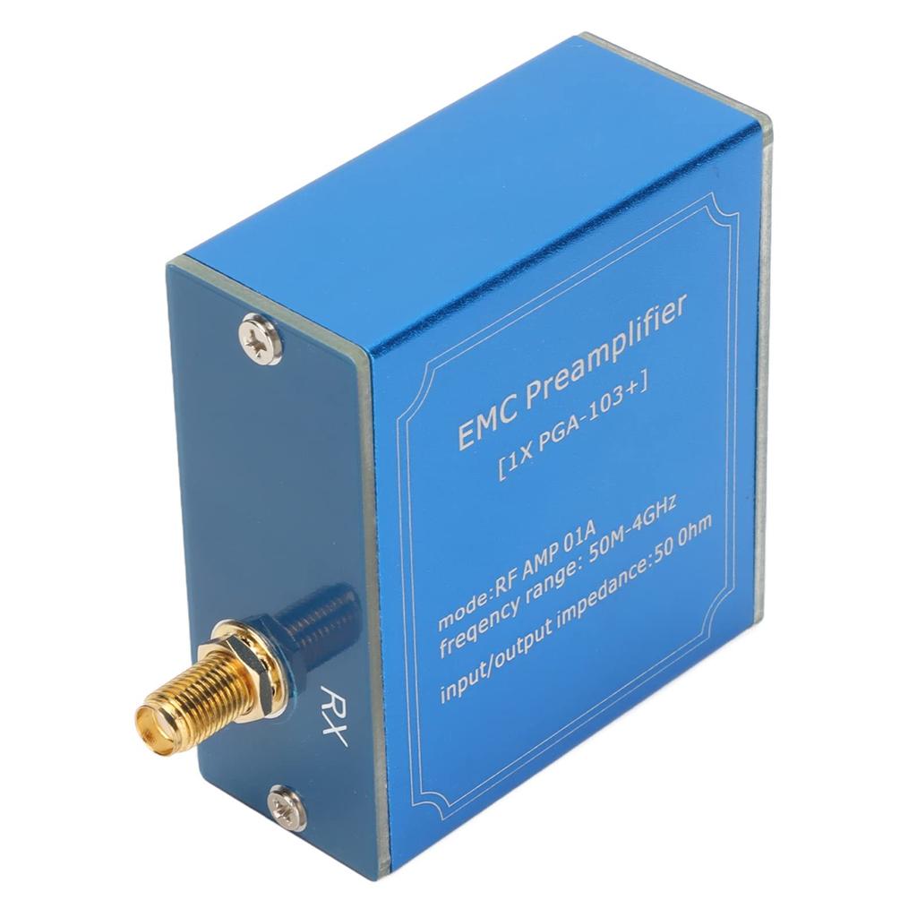 Low Noise Amplifier, 20dB High Gain 50MHz-4GHz Wideband LNA Module, Ultra-Linear Low Noise Monolithic Amplifier for Communication Systems, SMA Female
