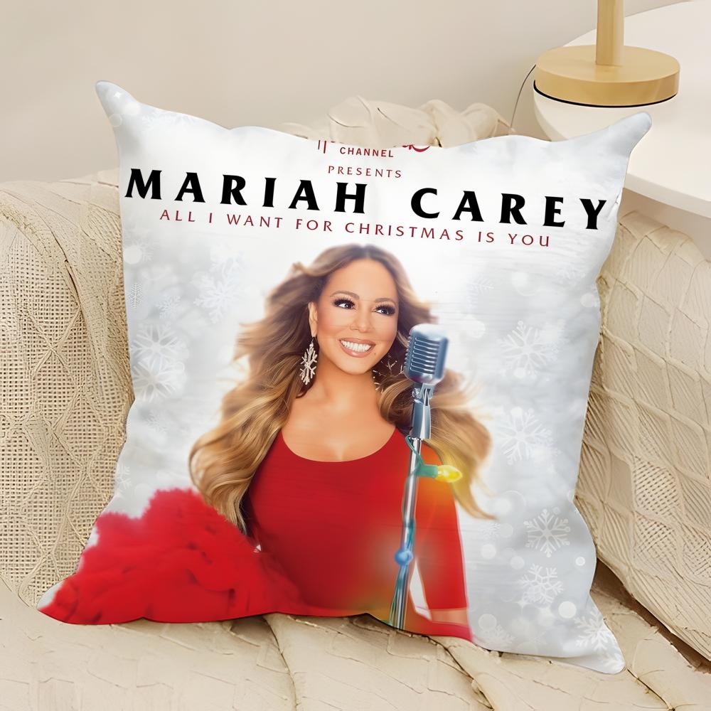All I Want for Christmas Ls You Pillow Case Natural Linen DoubleSided Printing Sofa Home Decor Cushion Cover