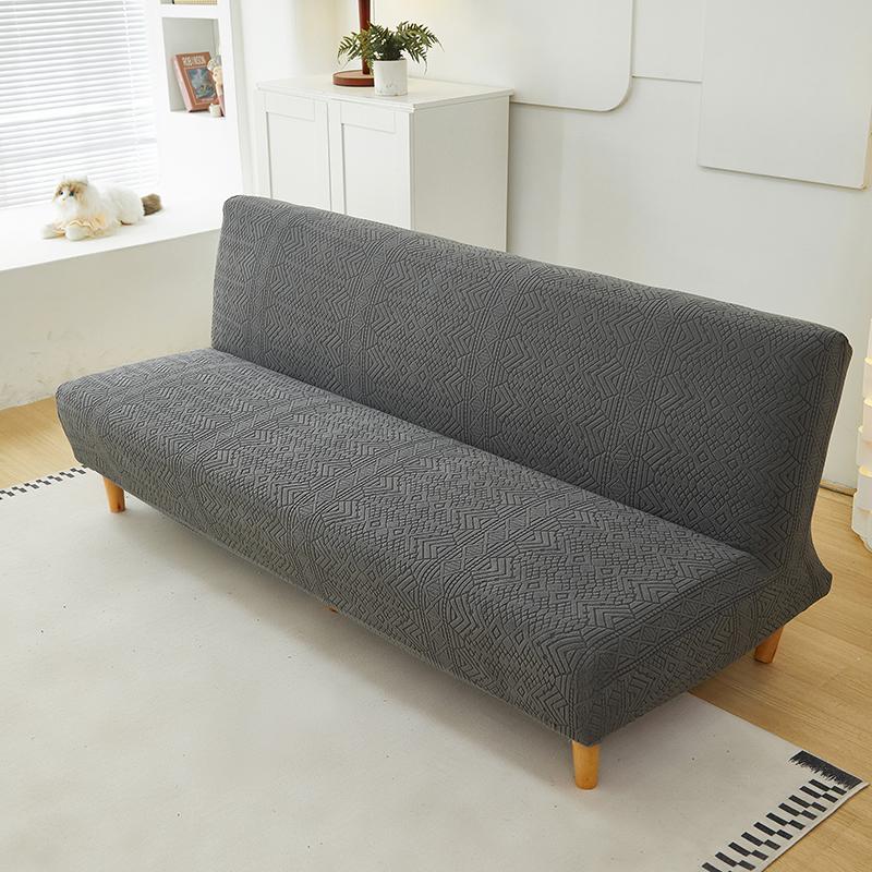 1 Stück Elastischer Jacquard Gewebter Stoff Sofa Bett Schutzbezug Futon Abdeckung Für Gästezimmer Schlafzimmer Einfacher Elastischer Spritzschutz Überlegen Set 1(S and M)