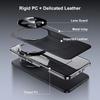 For Honor Magic 8 and Magic 8 Pro Case Ultimate Design Rigid Lens Shield Protection Imported Vegan Leather Plating PC Hard Case