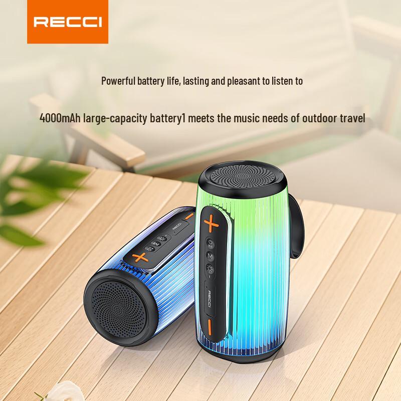 Recci RSK-W45 Portable Bluetooth Speaker with RGB Light CN plug (adapter included)
