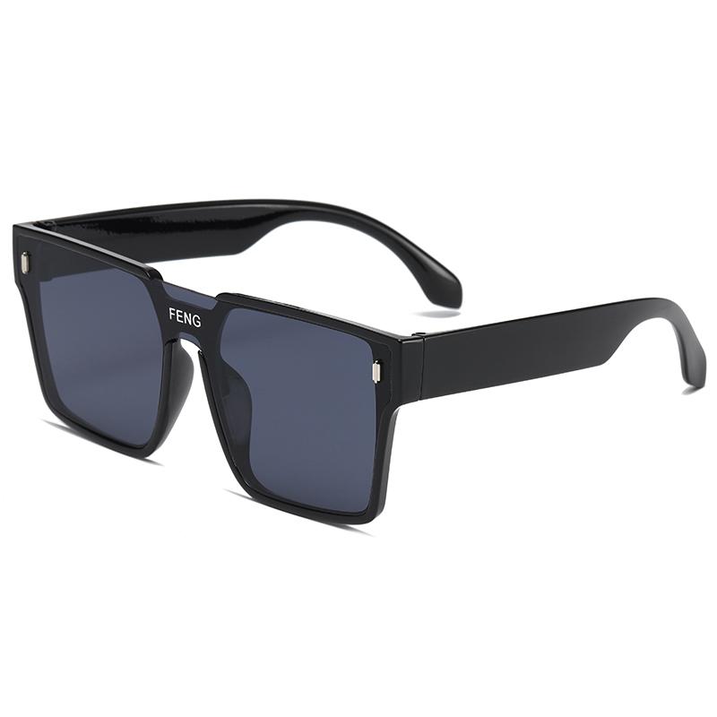 Vintage Square Sunglasses Woman Big Frame Mirror Solid Color Sun Glasses Summer Traveling Shades UV400 Feminino