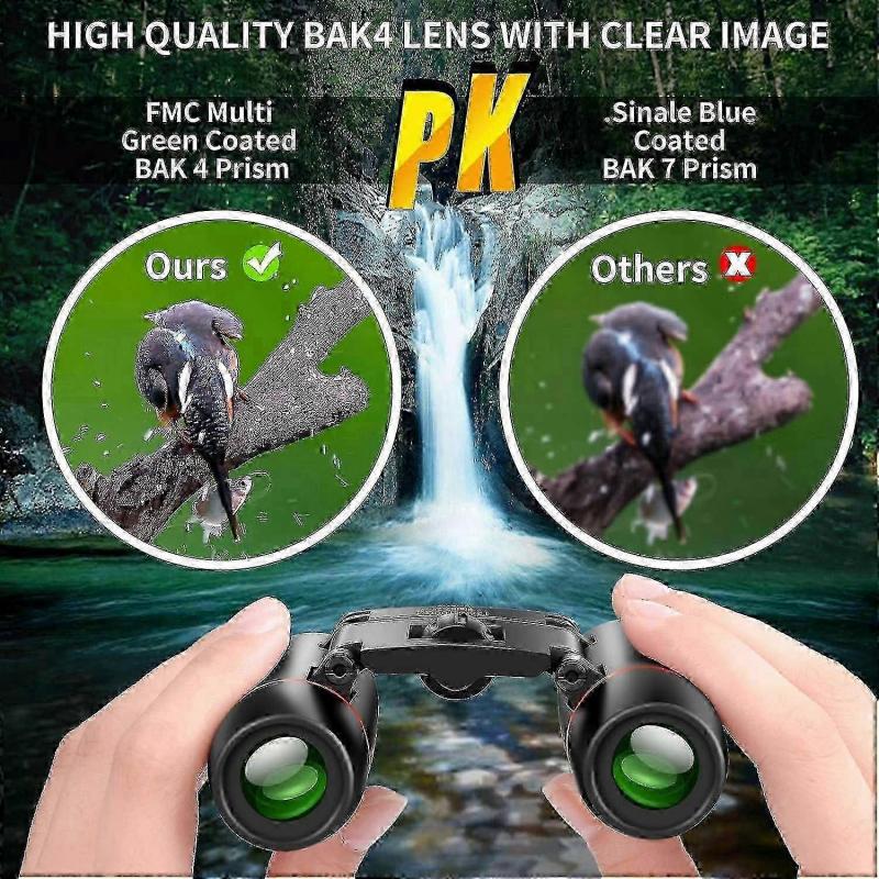 30x60 Waterproof Binoculars - Mini, Portable & Collapsible for Kids and Adults, Ideal for Bird Watching & Outdoor Hunting