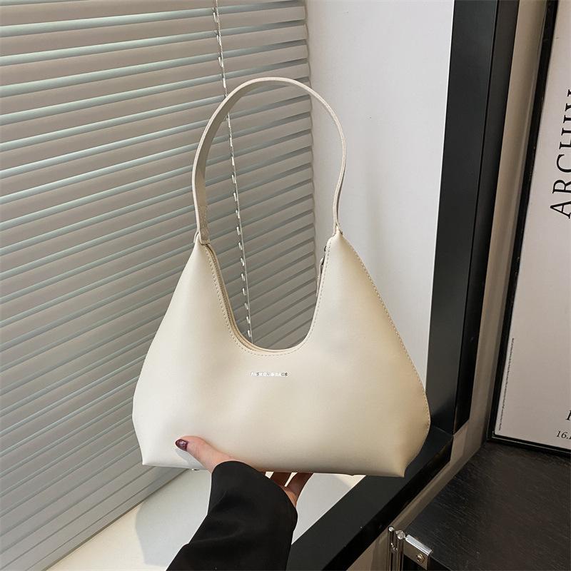 Solid Color, High Texture Temperament, Women's Hand-held Handbag, Urban Commuting Versatile Single Shoulder Underarm Bag, Women