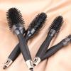 Professional 1/6PCS Black Boar Bristles Round Hair Comb Hairdressing Hair Brush Anti-Static Barber Salon Styling Tools