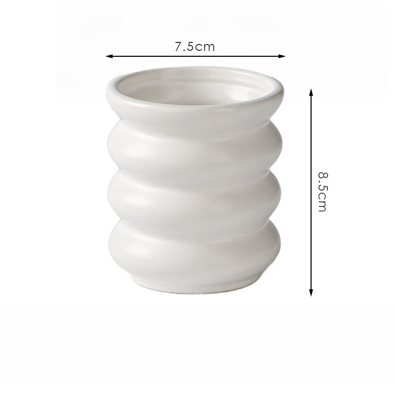 Creativity Circle Gargle Cup Ceramics Toothbrush Holder Minimalist Couple's Cup Home Bathroom Supplies Bathroom Accessories Gift