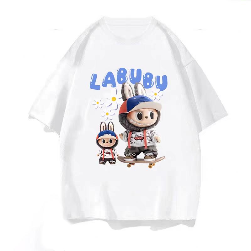 LaBuBu Loose T-shirt for Men and Women Short Sleeved Couple Outfit Popular on The Internet Trendy Short Sleeved